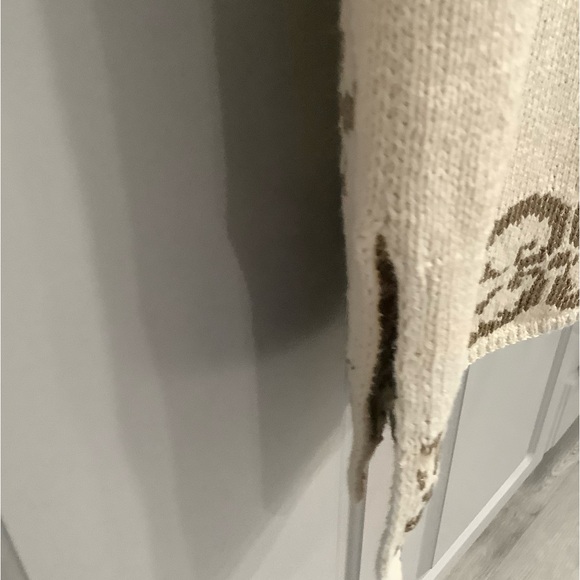 Express Tricot British Crown Woman’s Sweater Vest Ivory Beige Sz Large - Picture 13 of 13